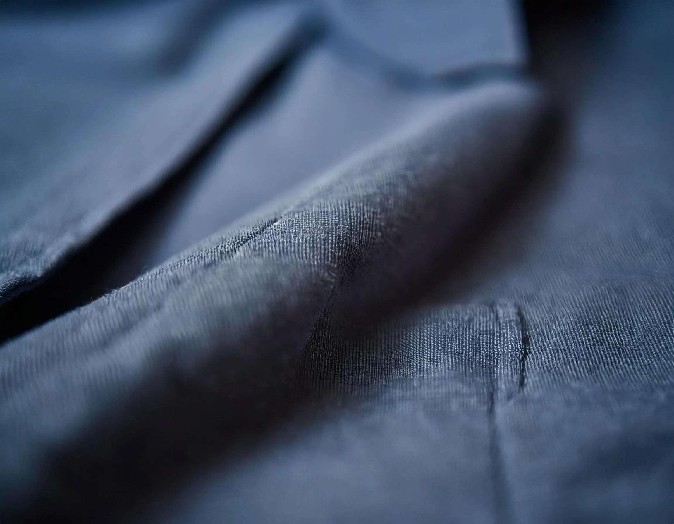 fabric, jacket, close-up, unfold, dusty dark blue shades 69121